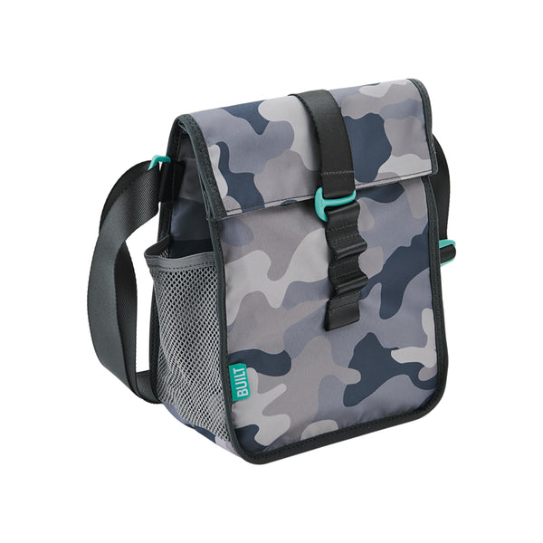 BUILT CROSSTOWN WATER-RESISTANT POLYESTER LUNCH BAG 5307465 - CONCRETE GRAY CAMO - Brand New