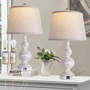 QiMH 3-Way Dimmable Control Table Lamp Set , Dual USB, Vintage B0BQBW122Q - Like New