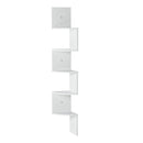 AMAZON BASICS 5-TIER CORNER BOOKSHELF, WALL-MOUNTED 7.8" D x 48.5" W x 7.8" H - Brand New