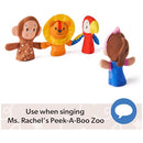 MS. RACHEL FINGER PUPPETS ZOO FRIENDS 4-PACK, LION, MONKEY & PARROT - Brand New