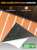 FOCEAN EVA Foam Boat Flooring Sheet - Brown with White Lines - Like New