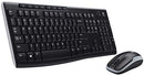Logitech K270 WIRELESS KEYBOARD, M185 WIRELESS MOUSE COMBO, LONG BATTERY - BLACK - Like New