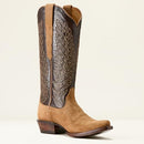 ARIAT WOMEN'S ARENA DIRT WESTERN BOOT TAN ROUGHOUT/TOFFEE CRUNCH - SIZE 9.5 - Like New