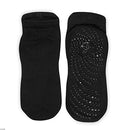 GAIAM GRIPPPY FIT ATHLETIC SOCKS 2PK NONSLIP ANKLE MIDSIZE H/L-ONE SIZE - BLACK - Brand New