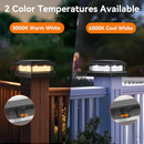 Brightever 4x4 Solar Post Cap Lights Outdoor 8 Packs, Waterproof, Black - Like New