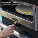 EAST OAK PT12BK1-VL 12" OUTDOOR PIZZA OVEN 360° ROTATING STONE - BLACK - Like New