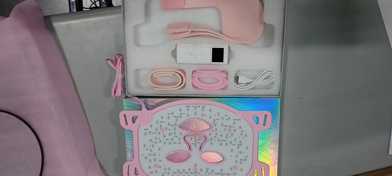 3RD GEN GENTLE MASK RED LIGHT THERPY LED FACE MASK LIGHT THERAPY AT HOME - PINK - Like New