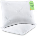 ZEN BAMBOO PILLOWS FOR SLEEPING - SET OF 2, SIZE KING - 19 X 34 INCHES - WHITE - Like New
