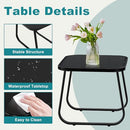 DUMOS 3 Piece Set, Patio Furniture with Table and Chairs, Sectional Bistro-Black - Brand New