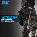 OX FRAMING LEATHER TOOL BELT + SUSPENDERS - BROWN - Like New