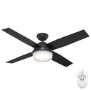 HUNTER DEMPSEY INDOOR CEILING FAN MODERN 4 BLADES 52 INCH MATTE BLACK - Brand New