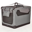 AMAZON BASICS FOLDING PORTABLE SOFT PET DOG CRATE CARRIER 42 X 31 X 31 - GRAY - Like New