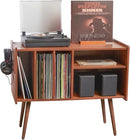 LOFT + IVY ToneTrove Mid Century Modern Record Player Stand - Hassle-Free, Venge - Brand New