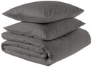 AMAZON AWARE 100% ORGANIC COTTON 300 THREAD COUNT DUVET COVER DARK GRAY KING - Like New