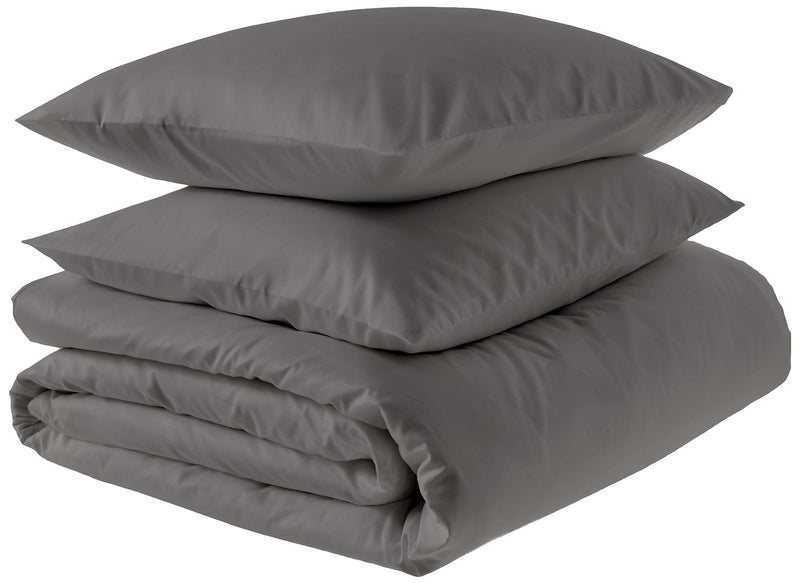 AMAZON AWARE 100% ORGANIC COTTON 300 THREAD COUNT DUVET COVER DARK GRAY KING - Like New