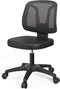 TTD TIANTIANDA ARMLESS SWIVEL MESH COMPUTER OFFICE DESK CHAIR - BLACK - Like New