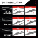 TRICO Gold 22" + 21" Premium Automotive Replacement Windshield Wiper Blades - Brand New