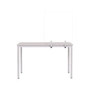 MASTERVISION PROTECTOR SERIES FRAMELESS GLASS DESKTOP DIVIDER - CLEAR/ALUMINUM - Brand New