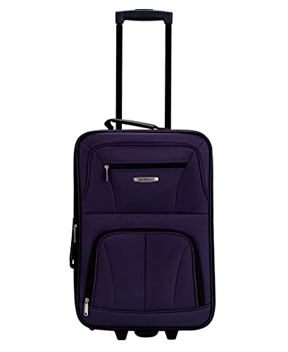 ROCKLAND FASHION EXPANDABLE SOFTSIDE UPRIGHT LUGGAGE 2-PIECE SET F102 - PURPLE - Like New