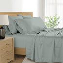 KATHY IRELAND HOME 1000 THREAD COUNT COTTON 6-PIECE SHEET SET,KING - SOFT SILVER - Like New