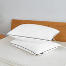 ACANVA BED PILLOWS FOR SLEEPING 2 PACK KING (Pack of 2) - BLACK WHITE - Brand New