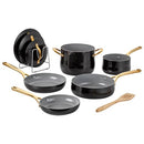 CUISINART CULINARY CERAMIC COOKWARE SET, 10 PIECE KITCHEN COOKWARE, 34CG-10BK - Like New