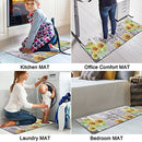 U'Artlines 2Pcs Kitchen Rug Runner Set Anti Fatigue Sunflower Mats - Offwhite - Brand New