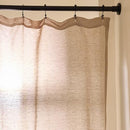 PRESTON LANE STONEBRIDGE LINEN COTTON SHOWER CURTAIN, 72"x72", REINFORCED - CLAY - Like New