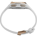 TIMEX IRONMAN TRIATHLON TRANSIT+ WATCH HART RATE 33MM - WHITE/ROSE GOLD-TONE - Like New