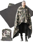 DUKUSEEK HOODED STADIUM BLANKET CAMOUFLAGE WATERPROOF FLEECE 79x56 - Like New