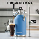 RAZORRI 128 oz. Stainless Steel Beer Growler, Double-Wall CG128OZ - OCEAN BLUE - Like New