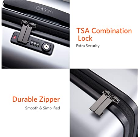 NINETYGO 20 P2112041 20inch Carry On Luggage 22x14x9 SILVER - Like New