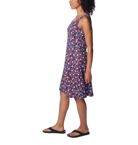 COLUMBIA WOMEN PFG FREEZER III DRESS NOCTURNAL HIBISCUS STRIPE M - Brand New