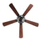 PARROT UNCLE 48" UMMUHAN INDUSTRIAL FLUSH MOUNT CEILING FAN LIGHTING - BLACK - Brand New