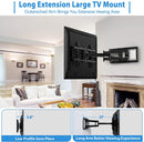 PIPISHELL TV WALL MOUNT BRACKET FULL MOTION FOR 50-90 INCH FLAT CURVED TV, BLACK - Like New