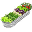GADI 67" Galvanized Metal Planter Bed, Vegetables and Flowers, XTY001 - Silver - Brand New