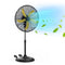 CCGIRU 5300 CFM 20" HIGH VELOCITY OSCILLATING PEDESTAL FAN - BLACK,YELLOW - Like New