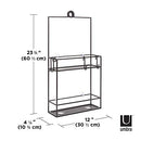 Umbra Cubiko Shower Caddy Black Metal Shower Head - B01ANF7AOK - Brand New