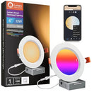 LUMARY SMART WI-FI CANLESS 13W RECESSED LIGHT, 6IN, 1 PACK, 1100 LUMENS RGBWW - Brand New