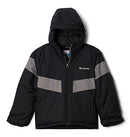 COLUMBIA YOUTH BOYS LIGHTNING LIFT II JACKET - BLACK/CITY GRAY - LARGE - Brand New