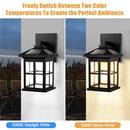 TOWPONICS SOLAR WALL LIGHTS OUTDOOR 2 PACK BLACK YM-3162-BLACK - BLACK/ALUMINUM - Like New