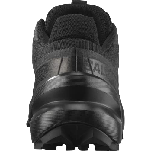 Salomon Speedcross 6 Forces Trail Running Shoes - Black/Black/Phantom - 11.5 - Like New