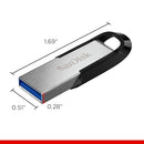 SANDISK 128GB ULTRA FLAIR USB 3.0 FLASH DRIVE SDCZ73-128G-G46 - - Scratch & Dent