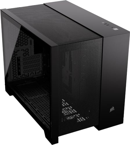 CORSAIR 2500D AIRFLOW SMALL-TOWER MATX DUAL CHAMBER PC CASE – NO FANS INCLUDED Like New