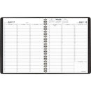 AT-A-GLANCE 7" X 8.75" ACADEMIC YEAR WEEKLY APPOINTMENT FAUX LEATHER - BLACK - Like New