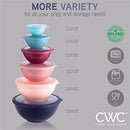 COOK WITH COLOR Mixing Bowls with TPR Lids - 12 Piece Plastic Nesting Bowls Set - Like New