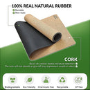 B09237NFTQ Natural Rubber Yoga Mat Men Women, Tall People Organic Yoga Mats - Brand New