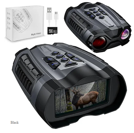 NIGHT VISION GOGGLES 4K INFRARED DIGITAL BINOCULARS4000MAH RECHARGEABLE - BLACK - Like New