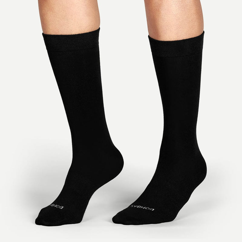 BOMBAS WOMEN'S LIGHTWEIGHT CALF SOCK 4-PACK - SIZE: WOMEN M 8-10.5 - BLACK - Like New