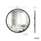 UMBRA HUB ROUND WALL MIRROR RUBBER FRAME MODERN 24" 1008243-040 - BLACK - Like New